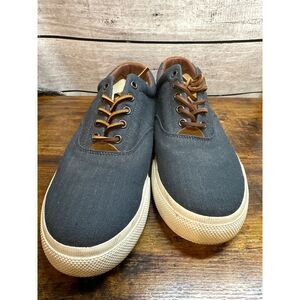 Ralph Lauren POLO Vaughn Low‎ Top Blue Fabric Sneakers Lace-up Shoes Size 12